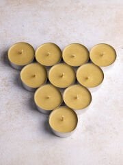 Solaén Natural %100 Doğal Balmumu Maxi Tealight Mum 3’lü (40 gr) – Uzun Yanışlı