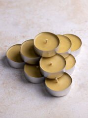 Solaén Natural %100 Doğal Balmumu Maxi Tealight Mum 3’lü (40 gr) – Uzun Yanışlı