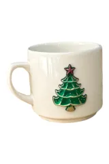 Yılbaşı temalı seramik kupa