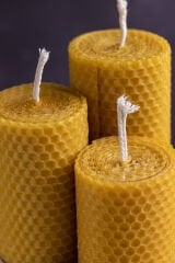 3'lü Balmumu Mum Seti