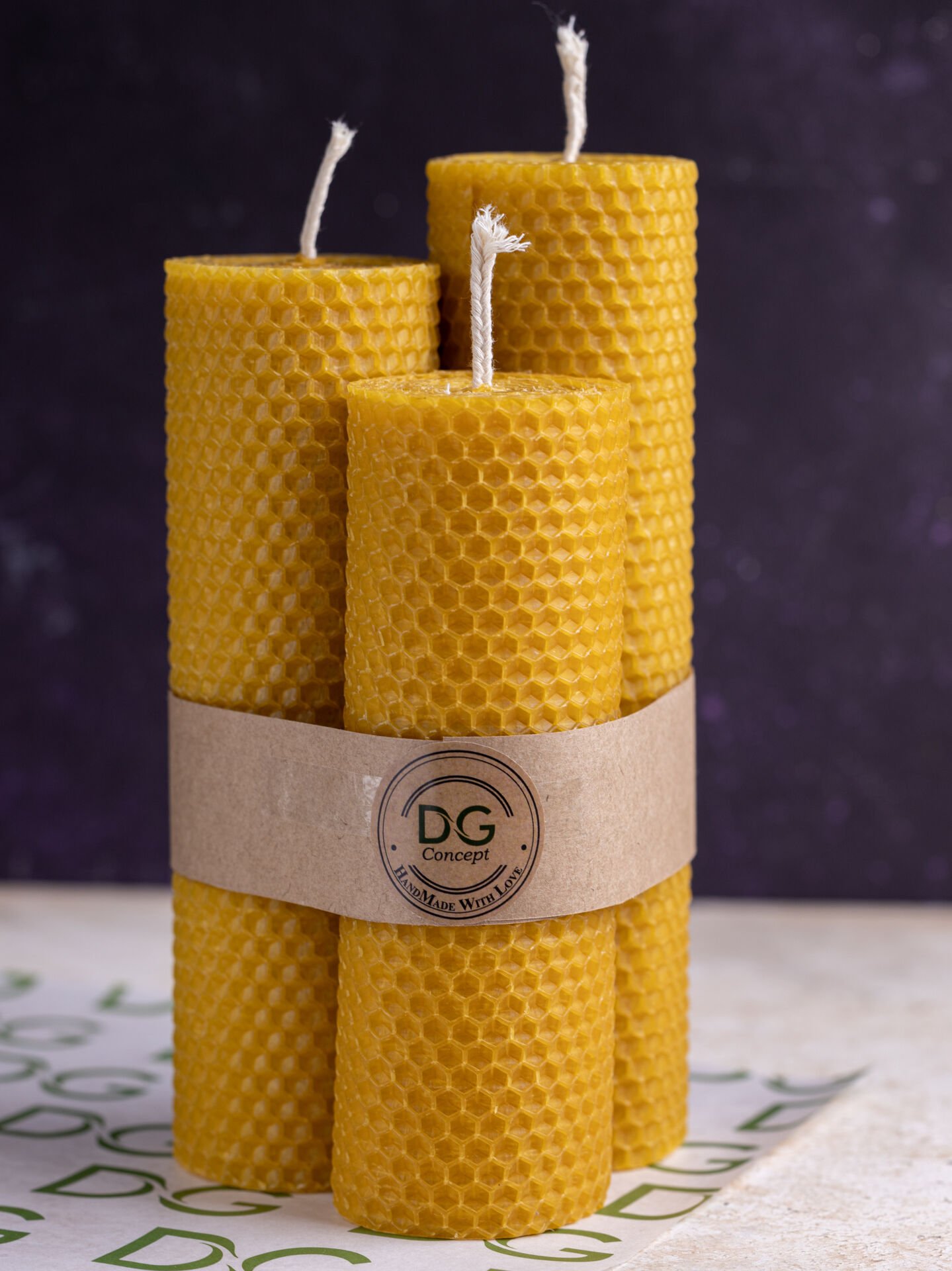 3'lü Balmumu Mum Seti