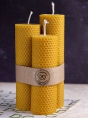 3'lü Balmumu Mum Seti