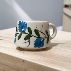 DG Concept El Yapımı Seramik Kupa - Mavi Üzüm Bağı -180ML