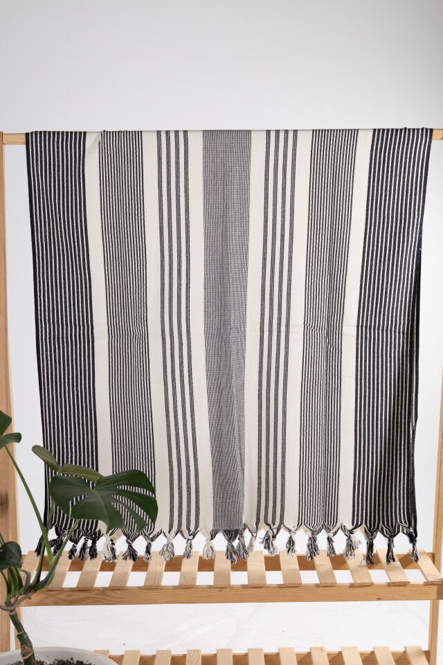 %100 Pamuk Kara Tezgah Dokuma Peştemal