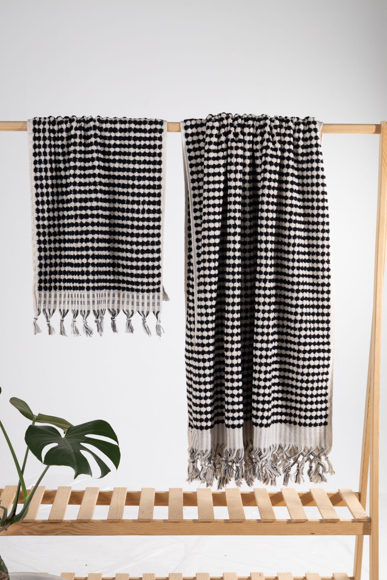 %100 Pamuk Kara Tezgah Dokuma Pofuduk Havlu Takımı