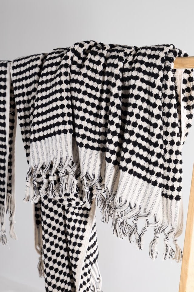 %100 Pamuk Kara Tezgah Dokuma Pofuduk Havlu Takımı