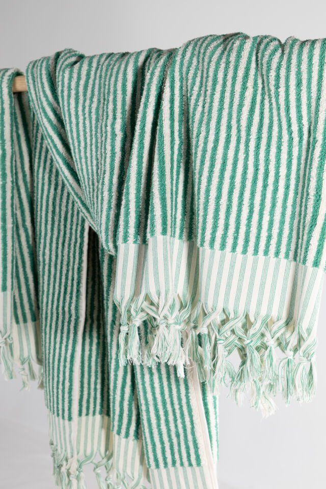 %100 Pamuk Kara Tezgah Dokuma Pofuduk Havlu Takımı