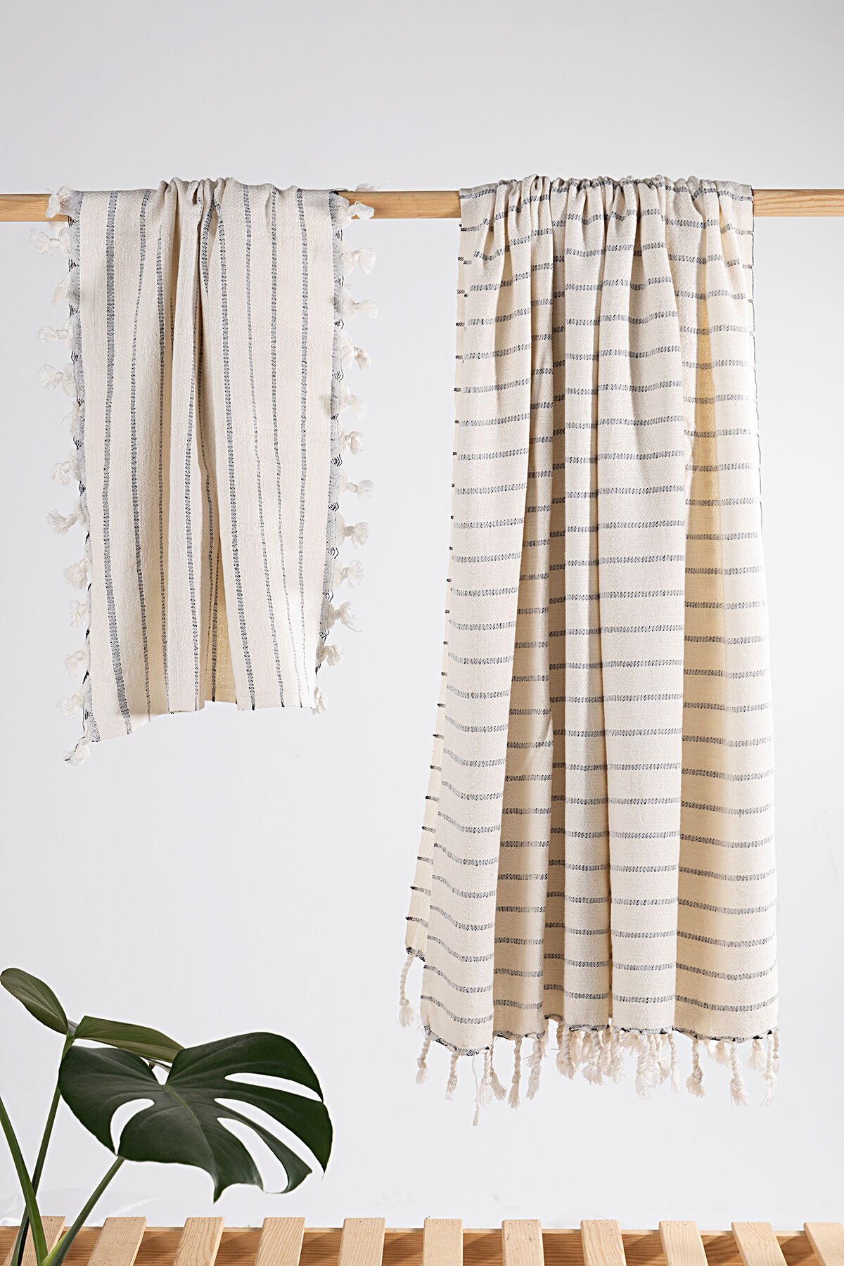 Doğal Bambu Peştemal Seti – El Dokuması, Yumuşak ve Hızlı Kuruyan