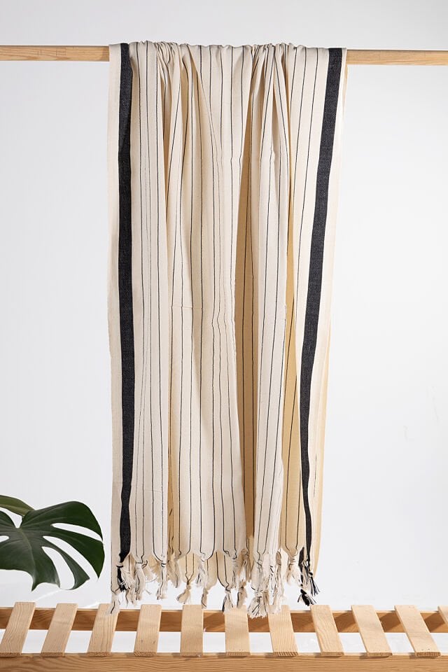 %100 Pamuk Kara Tezgah Dokuma Peştemal